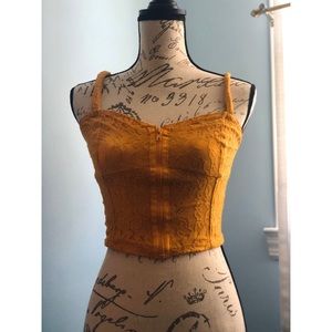 Crop Top In Mustard